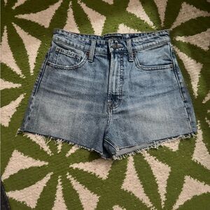 Lucky Brand Blue Jean Shorts High-Waisted Frayed